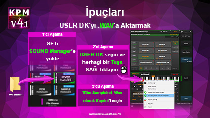 USER DK'yı .WAV'a Aktarmak