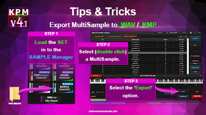 Export MultiSample to .WAV / .KMP